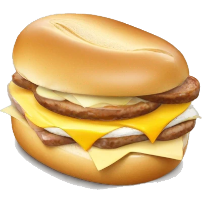 Sausage egg and cheese bagel sandwich emoji