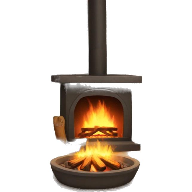 Cozy by the fire emoji
