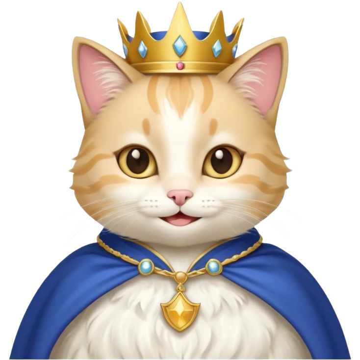 princess cat, smiling, with a royal cape emoji