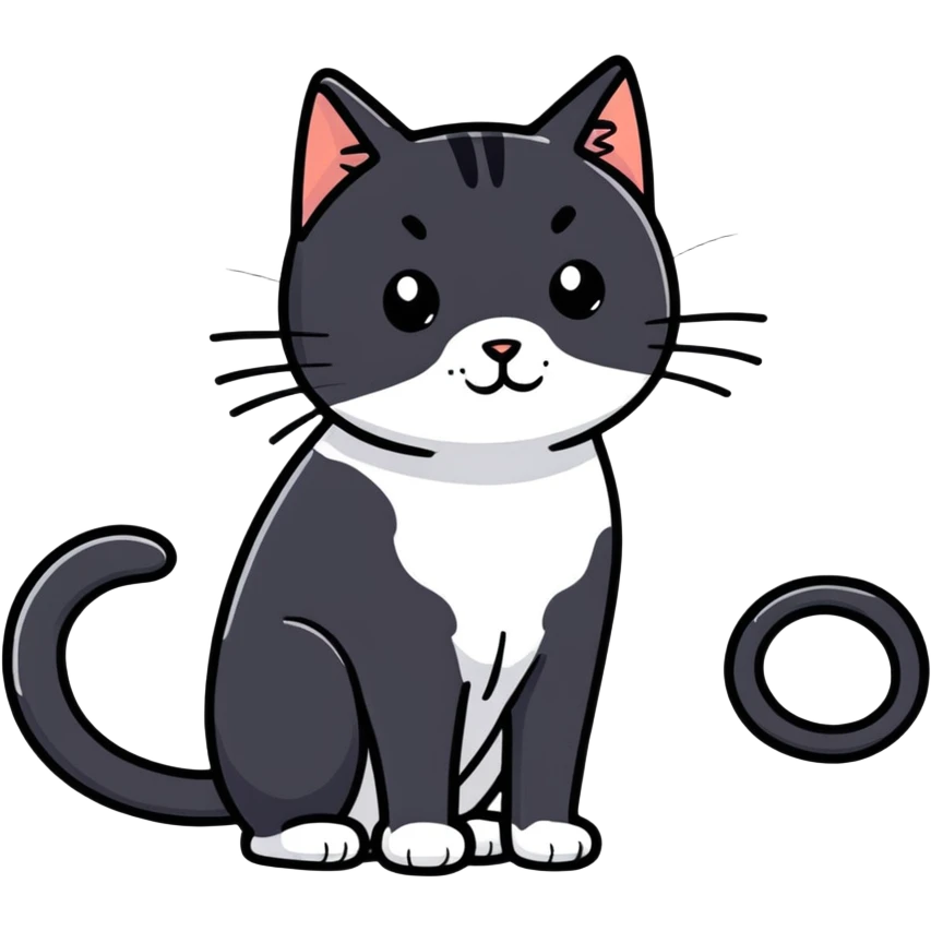 a black cat with white spots emoji