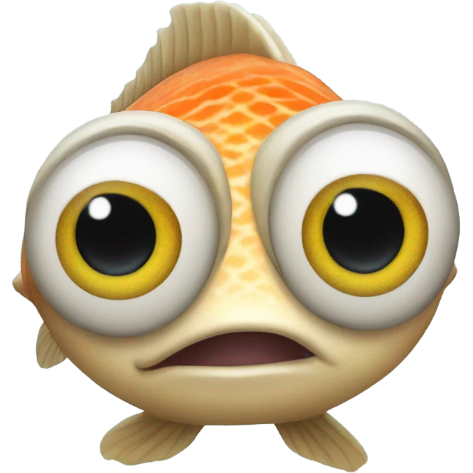 Fish with big eyes emoji