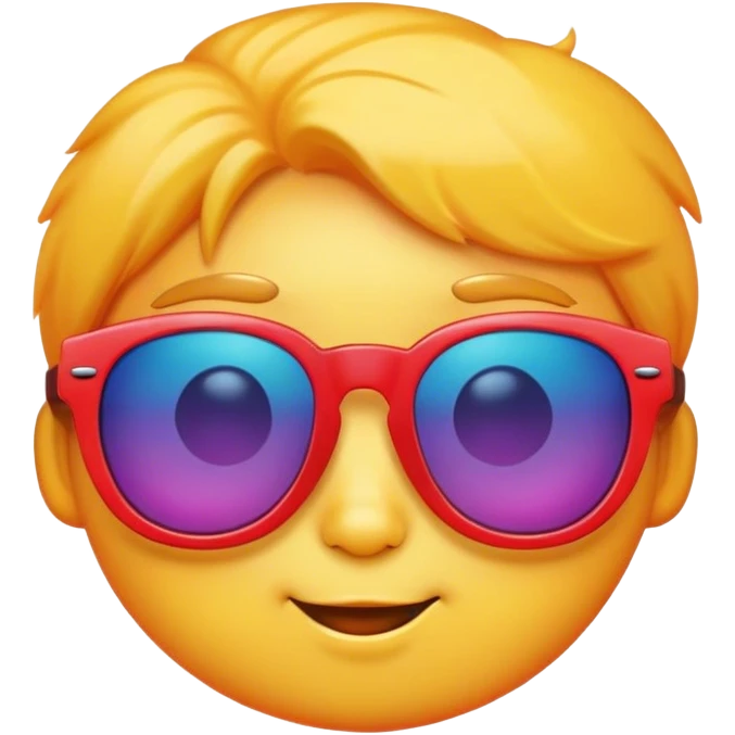 adorable face with sunglasses  emoji