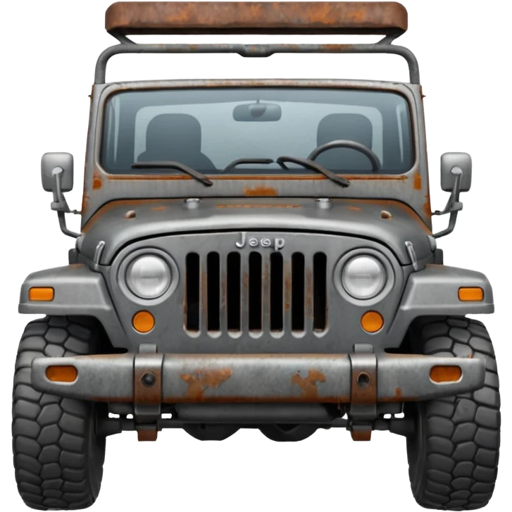 Old Jeep wrangler grey emoji