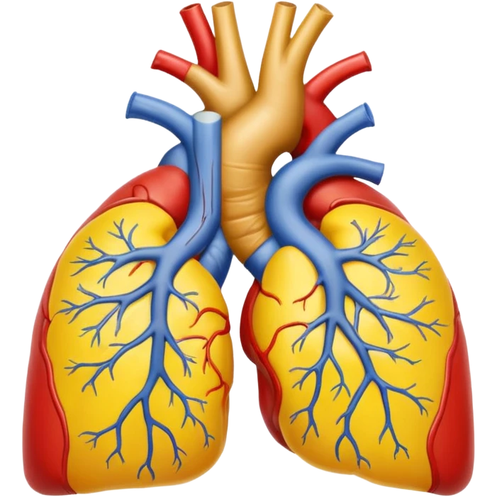 yellow Veins and arteries of human body emoji