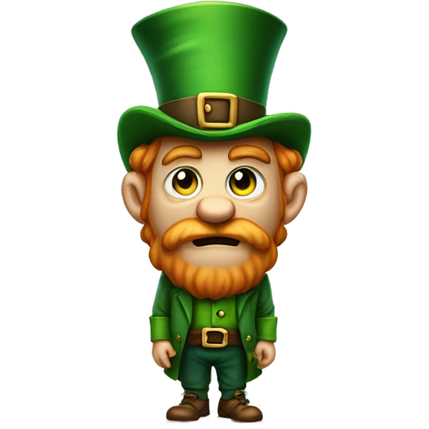 Crying leprechaun emoji