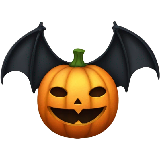 bat holding pumpkin emoji