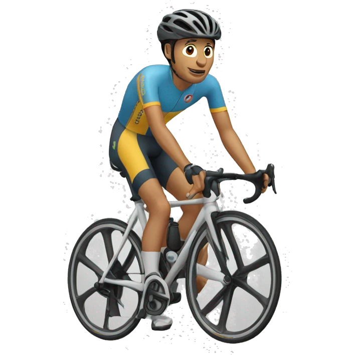 Ciclista con un texto que diga firme  emoji