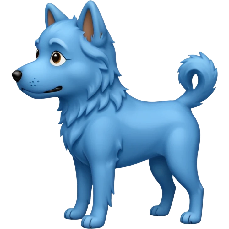 Blue dog emoji