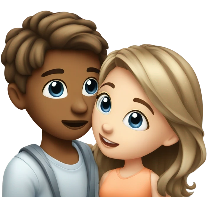 blue eyed home alone boy kissing girl emoji