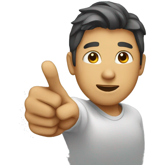 pointing me emoji