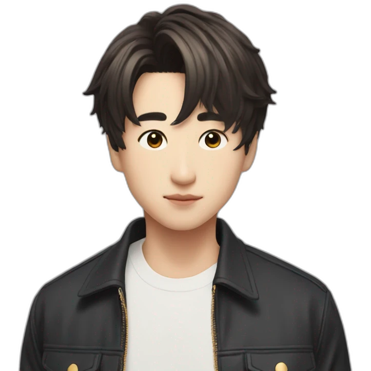 Jungkook as stylized character side profile  emoji