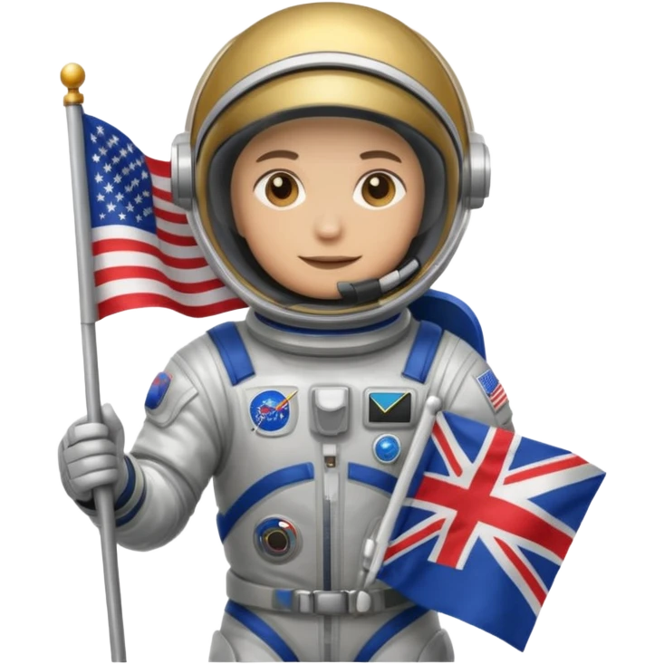 astronaut with flag emoji