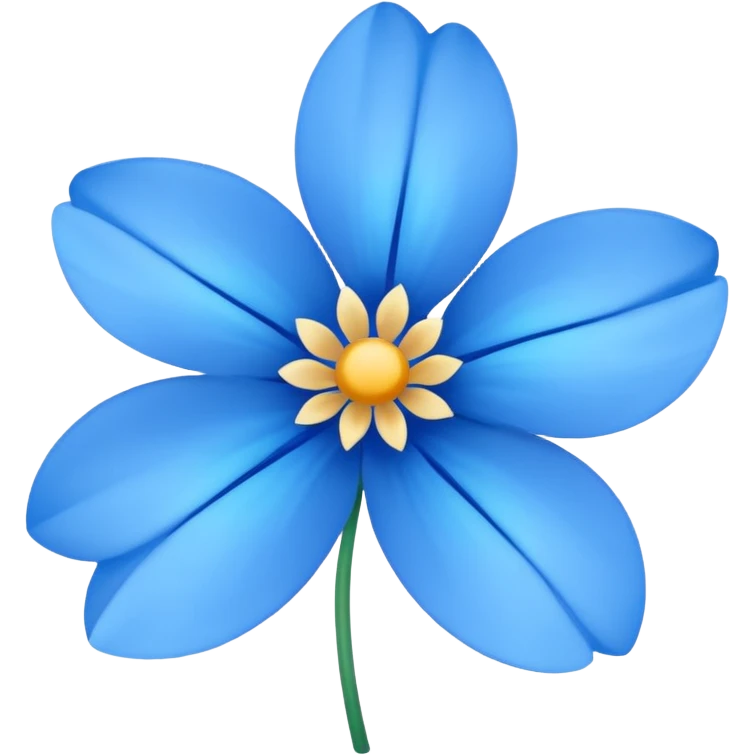flor azul  emoji