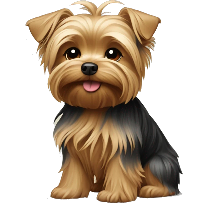 yorkshire terrier in hugs emoji