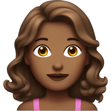 woman with brwn hair  emoji
