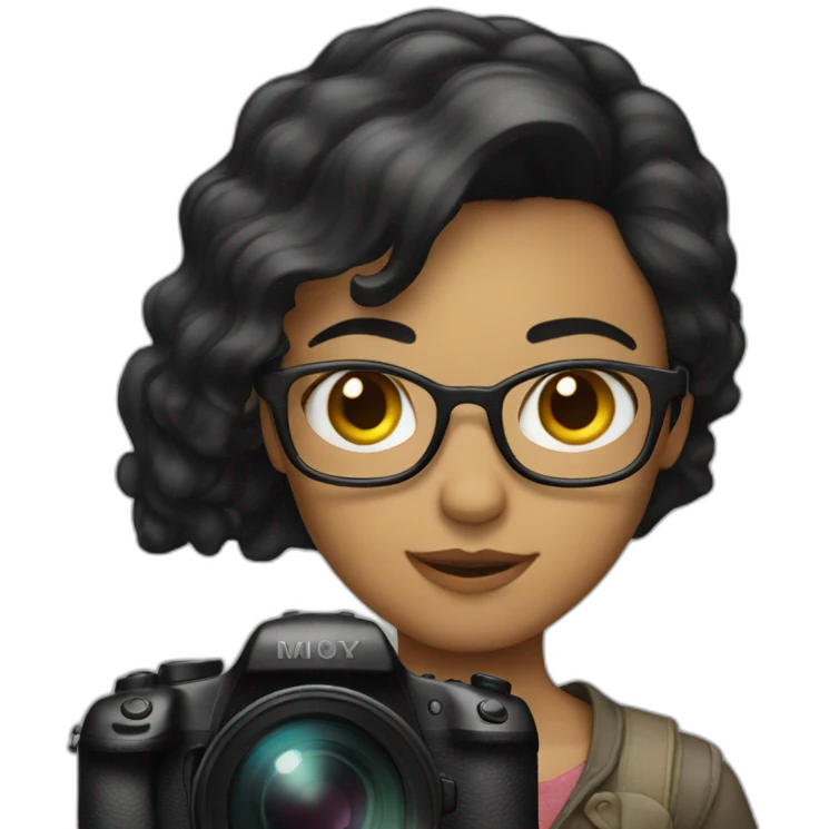 photographer with short black hair emoji