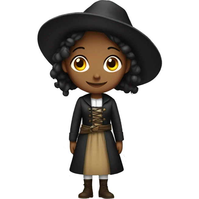 Girl with pilgrim outfit emoji