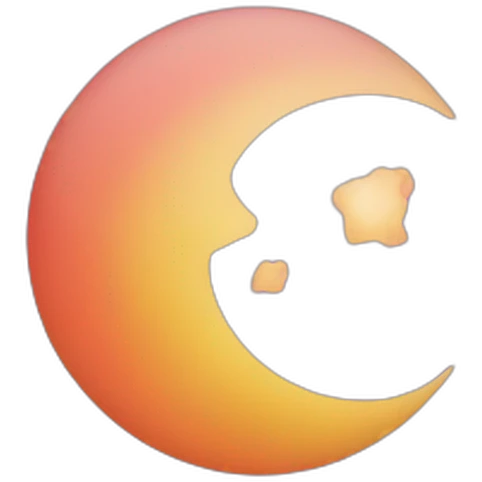 Moon lesbian flag emoji