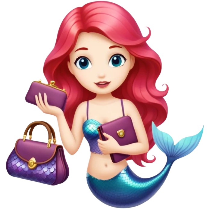 Mermaid with purse emoji