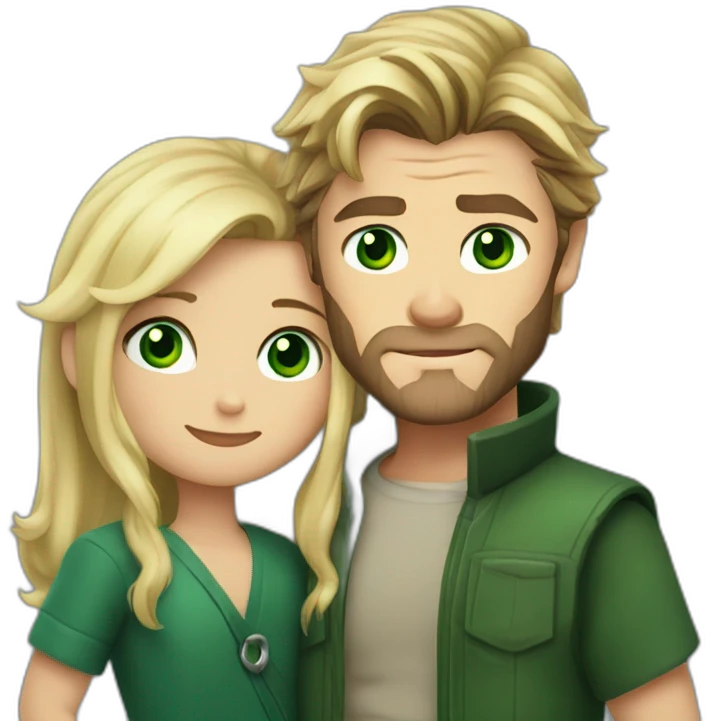 Chris hemsworth and blond girl green eyes hugging emoji