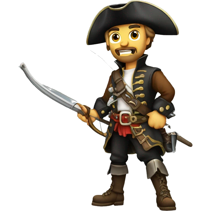 swashbuckling pirate rogue with a light crossbow emoji