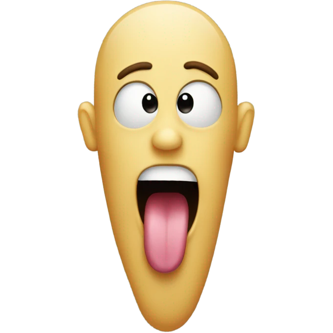Sticking out tongue emoji