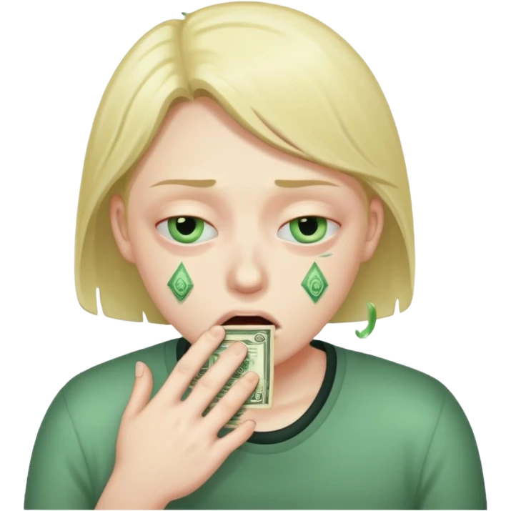 money eyes vomiting emoji