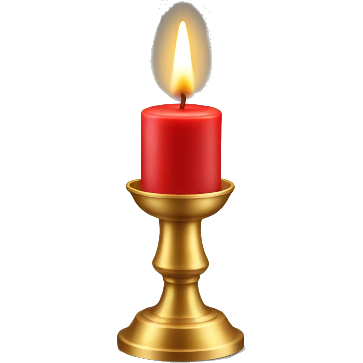 Red candle with gold holder emoji