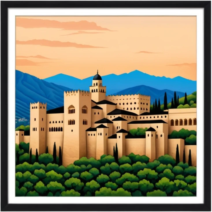 The alambra of granada, spain  emoji