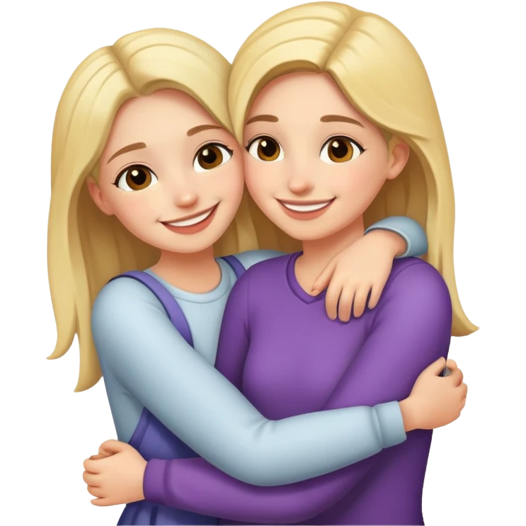 2 girls hugging  emoji