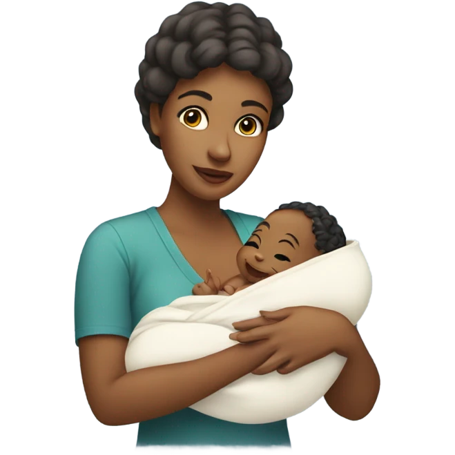 a mother holding her newborn baby emoji