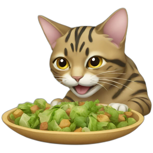 cat eating tourtle emoji