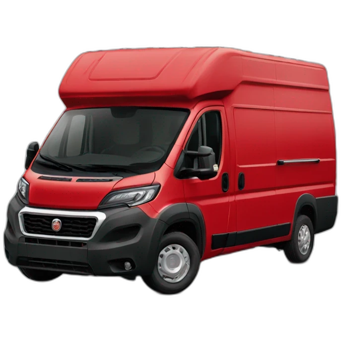 Fiat Ducato red with people emoji