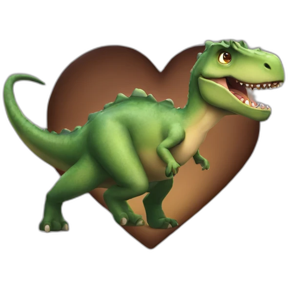 Dinosaures sexy coeur emoji