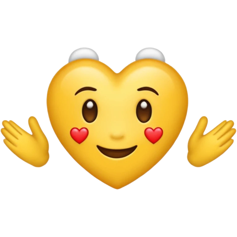 Emoji apaixonado com corações brancos emoji