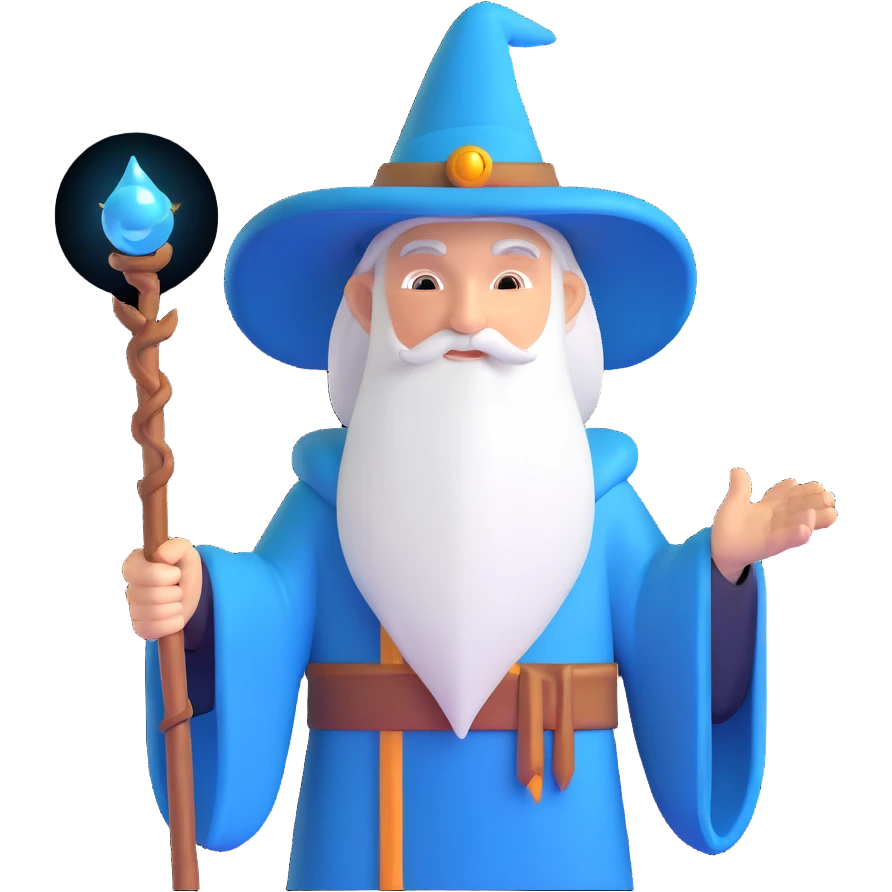 wizard mage character with magical staff emoji