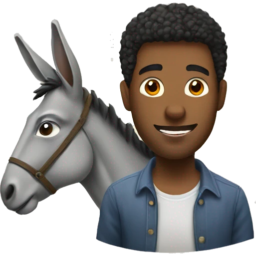 a guy with a donkey  emoji