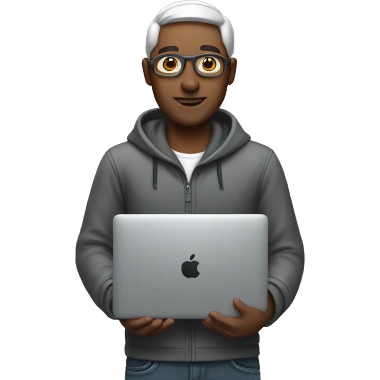 man with macbook emoji