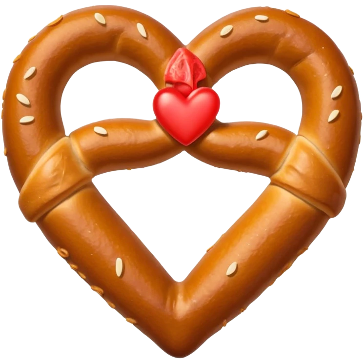 Heart shaped pretzel emoji