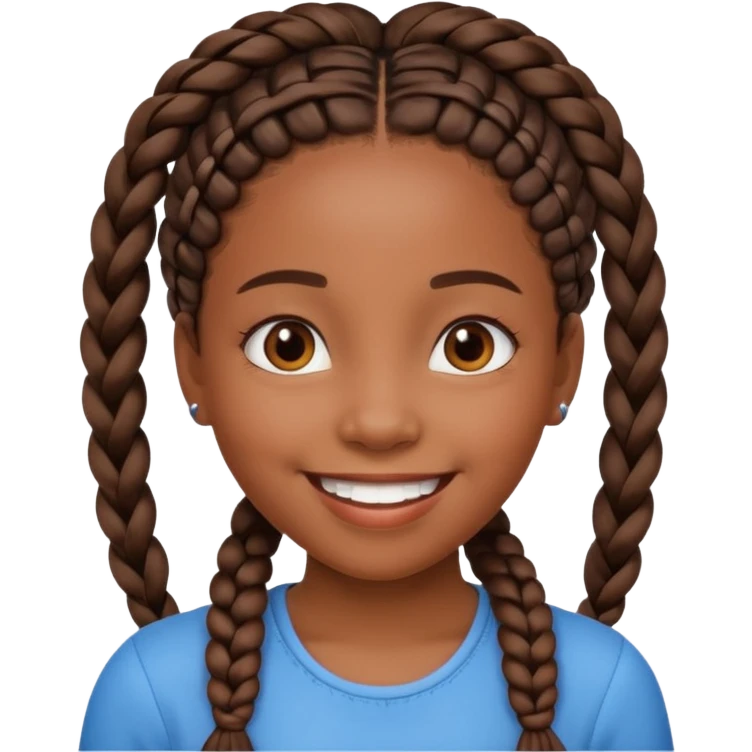 happy young black girl emoji