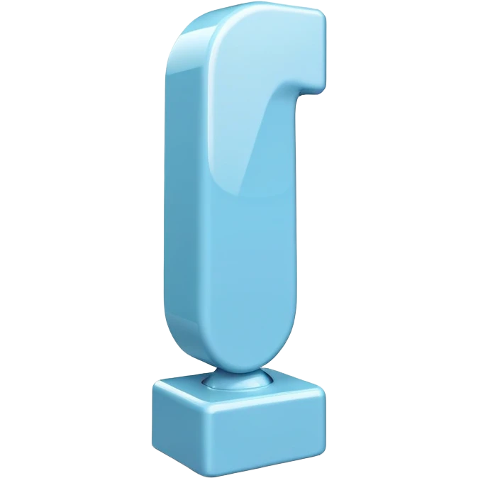 Light blue exclamation mark emoji