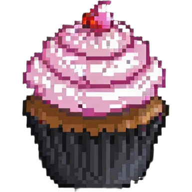 cupcake with pink icing emoji