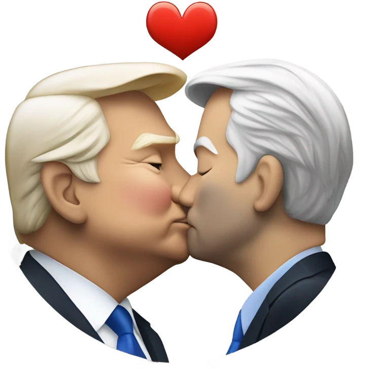 donald trump kissing jaroslaw kaczynski emoji
