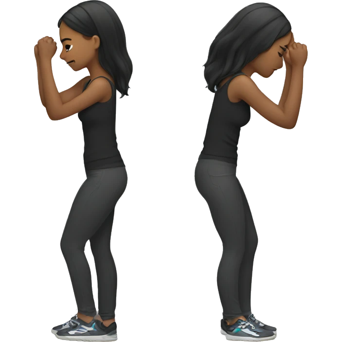 Girl bending over emoji