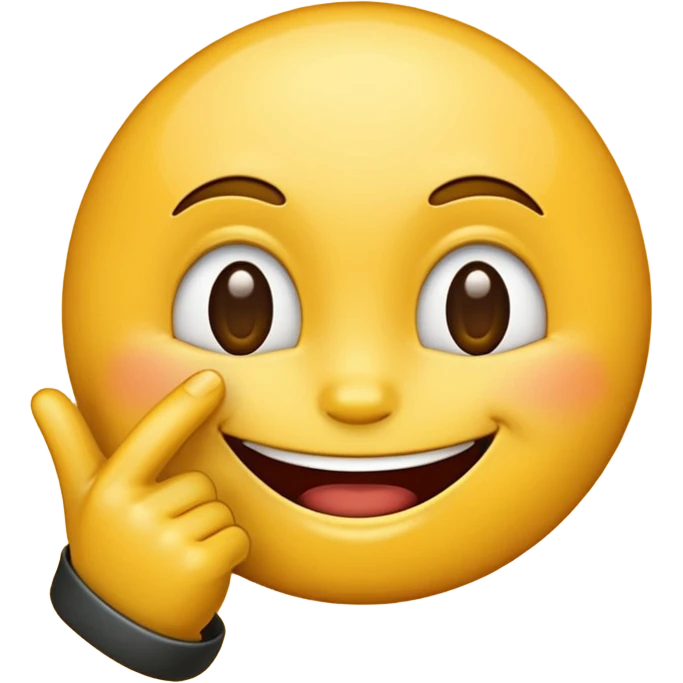 Emoji smirking and pinching fingers  emoji