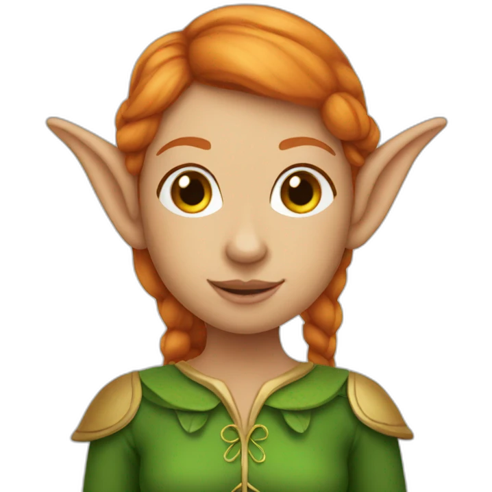 Elf woman ginger emoji
