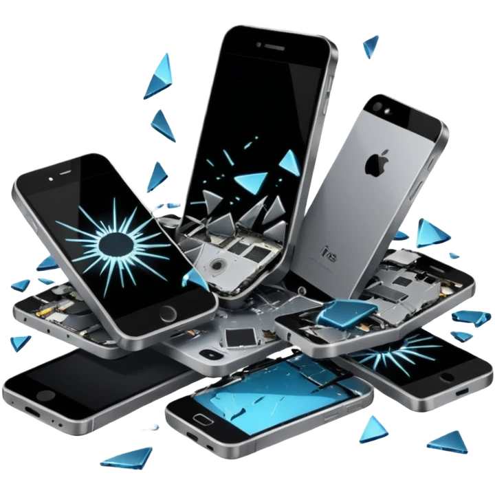 لطفاً استیکر نابودی و پامالی گوشی و چیز های مدرن بساز emoji