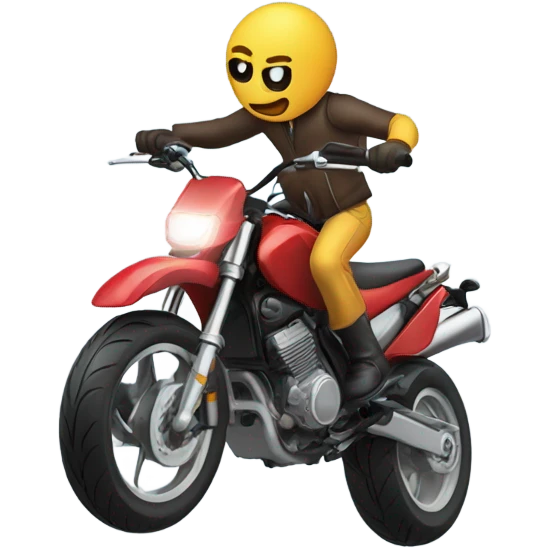 A motorbyke doing a wheelie emoji