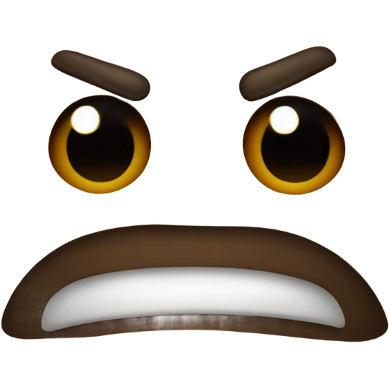 Poop with mad face emoji