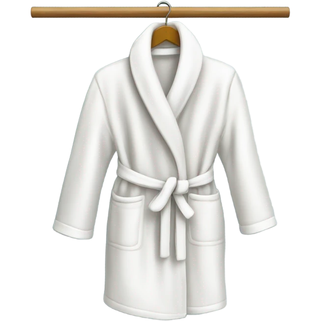 White dressing gown on hanger emoji